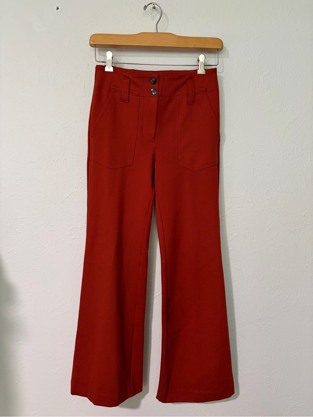 Anthropologie Maeve The Naomi Ponte Wide-Leg Flare Pants Size 0